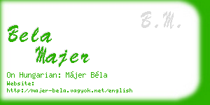 bela majer business card