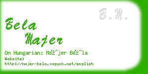 bela majer business card